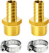 TAILONZ PNEUMATIC Brass Hose Barb Fitting, 1/2 Inch Barb to 1/2 Inch Male NPT Adapter (Pack of 5)