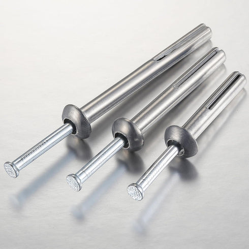 1/4x3/4" Hammer Drive Nail in Anchor, 50 per Box, Cement Hammering Anchors