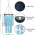 LEWIS&WAYNE 21 Hanging Solar Crystal Chandelier Outdoor, Modern Solar Blue Acrylic Beaded Lantern with Cool White LED S