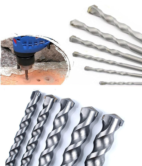 Masonry Drill Bits 5/32 in.x 3-1/2 in. Carbide Tip Flat Shank Drill - 10Pcs for Concrete Stone Bricks