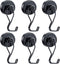 Tohoer Magnetic Hooks, 100LBS Neodymium Magnets Hook Heavy Duty with Rust Proof for Fridge, Oven, Grill, BBQ, Key,