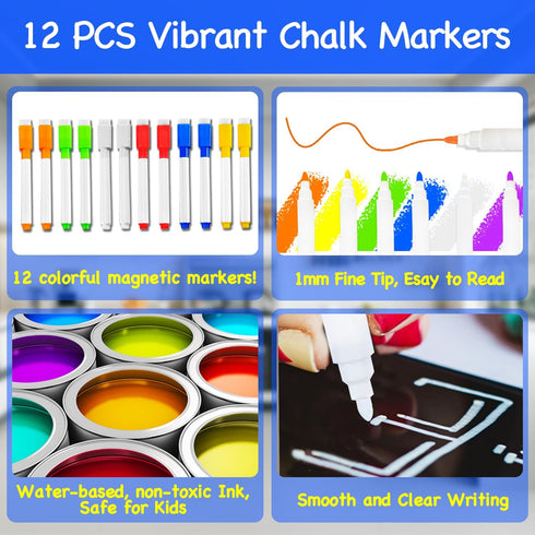 PigPotParty Magnetic Acrylic Chore Chart for Kids, 12" x 16", Responsibility Chore Chart for Fridge, Weekly Dry Erase