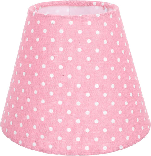 Totority Polka Dot Cloth Lampshade 6.29 Inch Round Small Lamp Cover Soft