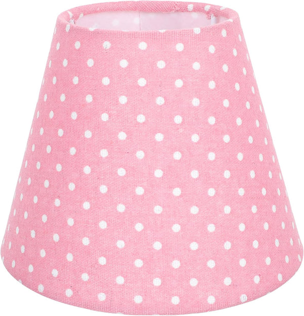 Totority Polka Dot Cloth Lampshade 6.29 Inch Round Small Lamp Cover Soft
