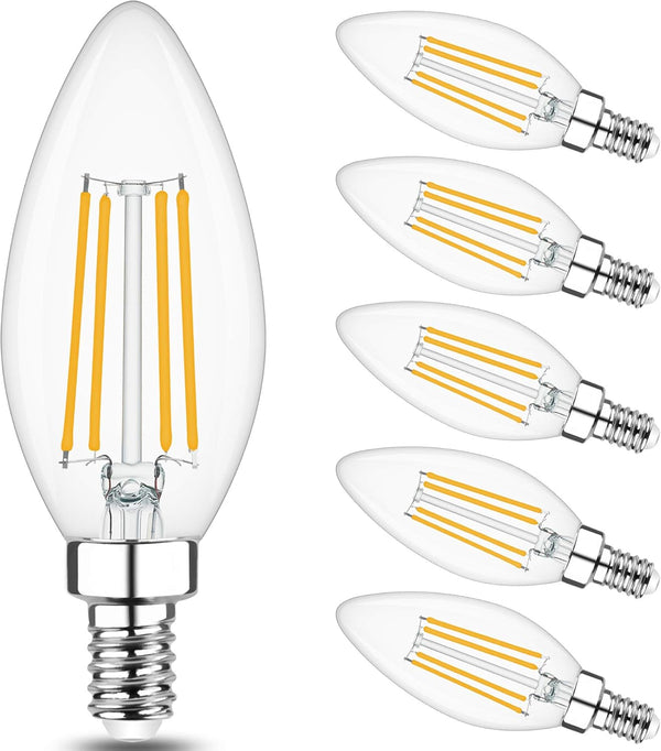 Cotanic Dimmable Candelabra LED Bulb 2700K Warm White,E12 Base Ceiling Fan Light