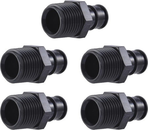 SharkBite Poly MNPT Expansion Adapter, 1/2 x 1/2 Inch for PEX-A Pipe, Pack of 5, Plastic Plumbing Fittings