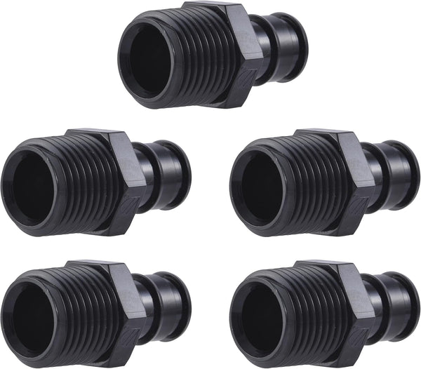 SharkBite Poly MNPT Expansion Adapter, 1/2 x 1/2 Inch for PEX-A Pipe, Pack of 5, Plastic Plumbing Fittings