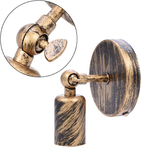 E27 Cozy Yosoo Iron Wall Sconce Holder with Light Socket, Retro Style, and Romantic Atmosphere, Perfect for Bedroom