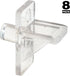 PRIME-LINE 10136 1/4 (8 Pack) U In., Clear Plastic, Shelf Support Peg