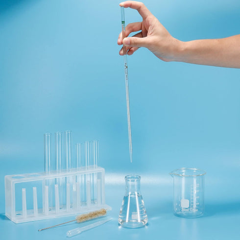 PATIKIL Graduated Dropper Pipettes - 1 Pcs 2ml Reusable Borosilicate Glass for Liquid Transfer