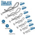 202 Pcs Hardware Pins Assortment Kit, 304 Stainless Steel Hairpin & R Clips, Retaining Fasteners, Cotter Pins