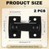 2 Pack 7/8" 2-3/32" 180 Hicarer Solid Brass Shutter Bar Latch x Barn Door Lock Degree Safety Heavy Duty Flip Gate