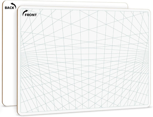 SCRIBBLEDO Large Graph Dry Erase Board 11”x14” Double-Sided White Board for Home School Classroom Teachers Students