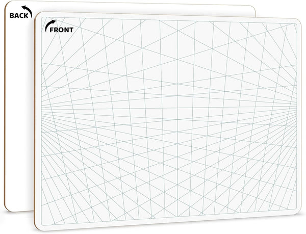 SCRIBBLEDO Large Graph Dry Erase Board 11”x14” Double-Sided White Board for Home School Classroom Teachers Students