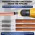 Generic 1/2",3/4" 1" Drill,6 Blades(3 3 3Pcs & Copper Pipe Cleaner Kit for Brush pre-Installed + backups) & ID Wire
