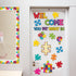 Pasimy 113 Pcs Welcome Bulletin Board Set, Puzzle Pieces Classroom Decorations with Border Trims and Cutouts