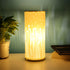 4.5 4.5 9.75 Inch Small Modern Ceramics Bedside Table Lamp, x x White Firework Style Nightstand Lamps, Side Table Lamps