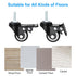 1.5 Inch 2 Pack 360 M8 25mm PATIKIL Stem Casters, PU Threaded Stem Caster Wheel with Brake Degree Rotation x