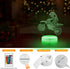 xiyumygs 3D Motorcycle Night Light, LED Illusion Lamp with Color Changing Base, Motocross Dirt Bike Desk Lamp, Room