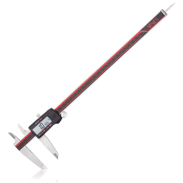 VINCA Digital Caliper, DCLA-1205, 0-12 Inch/300mm, Stainless Steel with Large LCD Screen