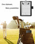 Mini Clipboards 4"x6" - Small Faux Leather Memo Pocket Clipboard with Pen Holder for Receipts & Notepads (Black)