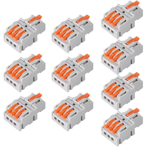 AITRIP 10PCS Lever Wire ConnectorsLever Wire Connectors, Quick Wiring Cable Connector Push-in Conductor