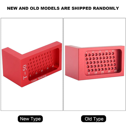 T Type Scribe Sign Measuring Tool, Calibration Ruler Red Woodworking Aluminum Alloy Scribe Sign Measuring Tool