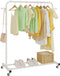 Sywhitta Clothing Rack on Wheels with Storage Shelf & Sturdy Metal Frame,