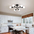 Fixtures,6-Lights MEIXISUE Black Modern Sputnik Chandelier Ceiling Light Industrial Metal Semi Flush Mount Ceiling
