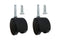 Shepherd Hardware 9418 2-Inch Twin Wheel Office Chair Caster, 5/16-Inch Stem Diameter, 75-lb Load Capacity, Black, 2