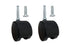 Shepherd Hardware 9406 2-Inch Office Chair Caster, Twin Wheel with Brake, 2-Pack, Black