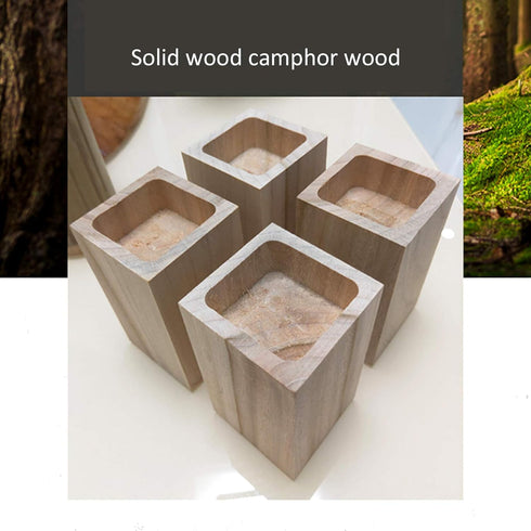 Generic Block,25 Color,4pcs (30cm/11.8in,Slotted 4x4) 10x10 13cm/5.1in) Solid Wood Heightened Slotted Bed Legs,Sofa
