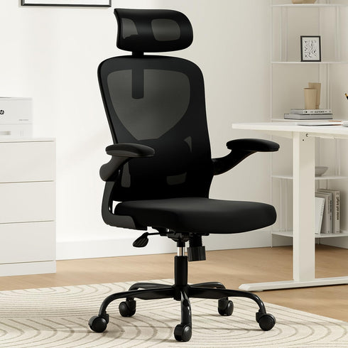 Ergonomic Office Chair, Home Office Desk Chair with Headrest, High Back Computer