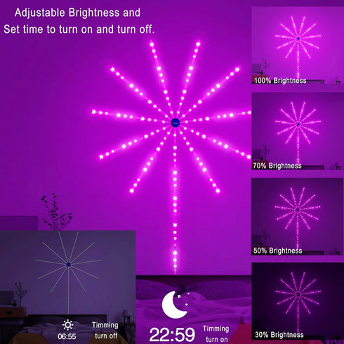 FanGera 11pcs Smart Firework LED Lights Indoor, Music Sync LED Firework Lights with Firework Launch Effect, App