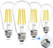 E ENERGETIC LIGHTING ST58/ST18 LED Filament Bulbs, 3CCT, 2700K/4000K/5000K, 7W (60W Equivalent), High Brightness, E26,