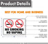 No Smoking No Vaping Sign - 2 Pack - 10 x 7 Inches Rust Free Aluminum with 4 Pre-Drilled Holes