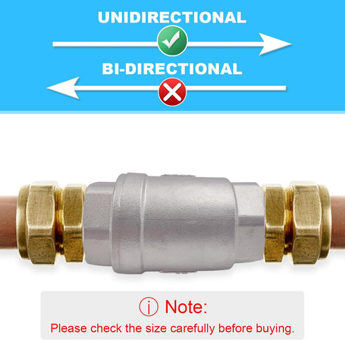1-1/4” Stainless Steel Vertical Check Valve DN32, NPT Female Threaded for Oil-Water Backflow Prevention