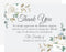 White Floral Sympathy Thank You Cards, Funeral Thank You Cards, Personalized Bereavement