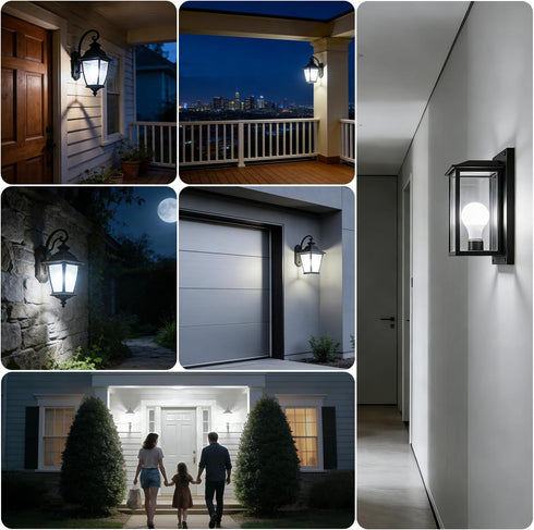 4 Pack A19 Bulbs Bulb 60W 9W, 5000K, E26 DAYBETTER Dusk to Dawn Light Outdoor, Auto On/Off Photocell Sensor LED Light