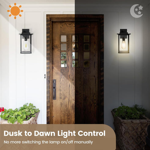 360 E26 E27 Bulb 2 Pack Suraielec Light Sensor Socket, Automatic Dusk to Dawn Light Socket with Sensor Rotation, Base