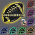 SweetJECCU 16 Personalized Custom Name Football with LED Night Light, Neon Light Wall Sign Colors Changing with Remote