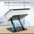 Gogoonike 10-15.6 Adjustable Laptop Stand for Desk, Metal Foldable Laptop Riser Holder, Portable Desktop Book Stands