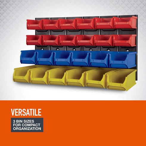 24 Ironton Metal Louvered Panel System with Bins