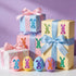 Fukaisu 500pcs 1.1x1.5in 6 Glitter Easter Egg Bunny Stickers, Holographic Rabbit Sticker Roll Colors Envelope Seals
