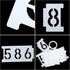 20 Pieces Curb Stencil Kit - 0-9 Numbers Stencils Kit, 14 Mil Plastic, 4 Inch Tall Numbers with Masking Tape