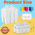 6 Pack 4 ALINK Classroom Caddy Storage Basket with Handle, Plastic Arts Office Crafts Caddy Compartments for Kids