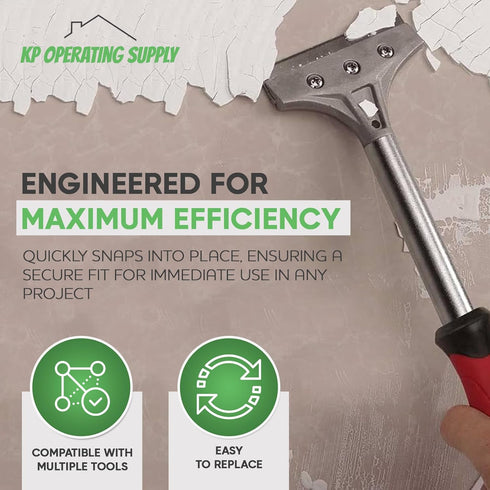 KP Operating Supply 8" 5 -Pack Replacement Floor Scraper Blades - Angled Demolition Scraper Blades for Efficient