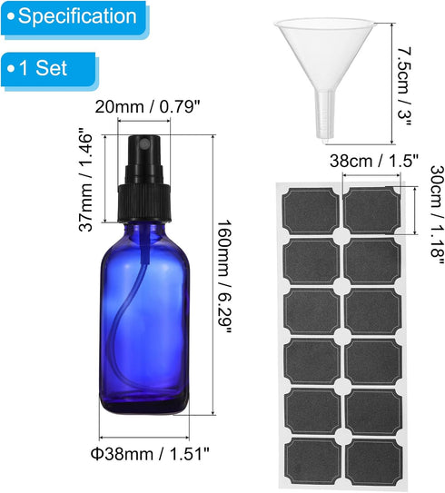 PATIKIL 30ml Plastic Spray Bottles - 48pcs Nozzle Leak Proof Empty Water Mist Sprayers with Funnel
