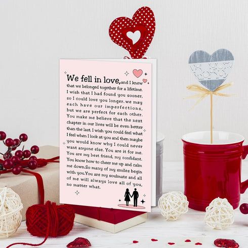 Nchigedy Romantic Valentines Day Card for Man Woman, Sweet Valentines Day Card for Husband Wife, Anniversary Cards