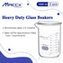 34oz (1000ml) Heavy-Duty Glass Beaker Set, 2 Pack, 3.3 Borosilicate Griffin Low Form with Printed Graduation